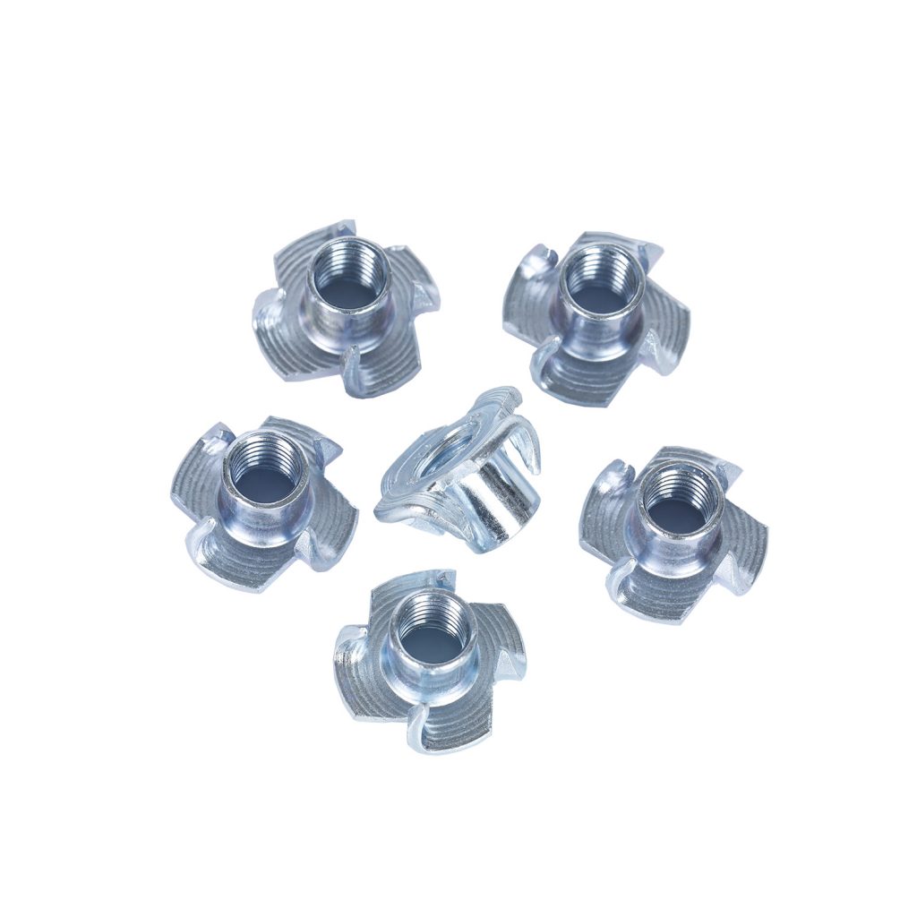 T-NUT with 4 Prongs Carbon Steel Galvanized DIN 1624